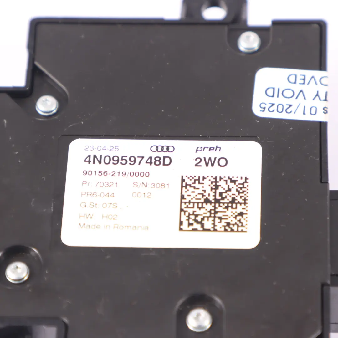Audi S3 8Y Bouton du commutateur de commande de siège avant droit - SKU 4N0959748D - Numéro de pièce 4N0959748D