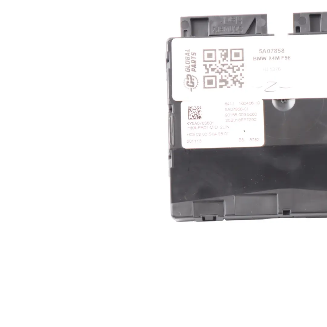 Air Conditioning Control BMW G01 G11 G12 G30 G31 F98 X4M Unit Module - SKU 5A07858 - Part number 5A07858