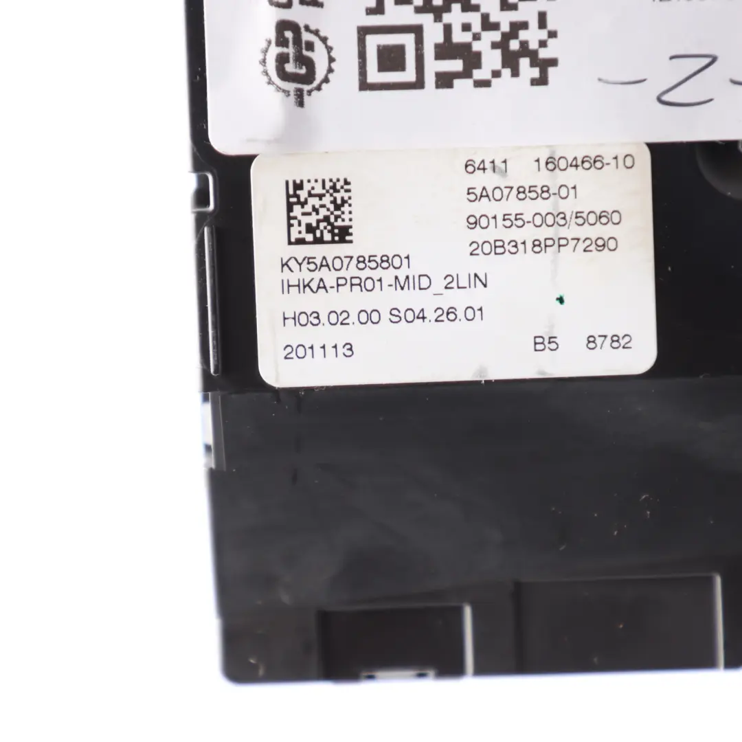 BMW G01 G11 G12 G30 G31 F98 X4M Air Conditioning Control Unit Module - SKU 5A07858 - Part number 5A07858