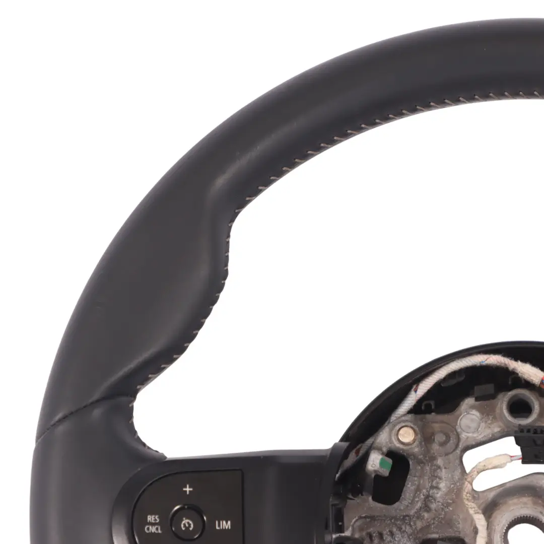  Volant Mini F54 F55 F56 F60 LCI Cuir Noir Sport Fils Blancs - SKU 5A0C815 - Numéro de pièce 5A0C815