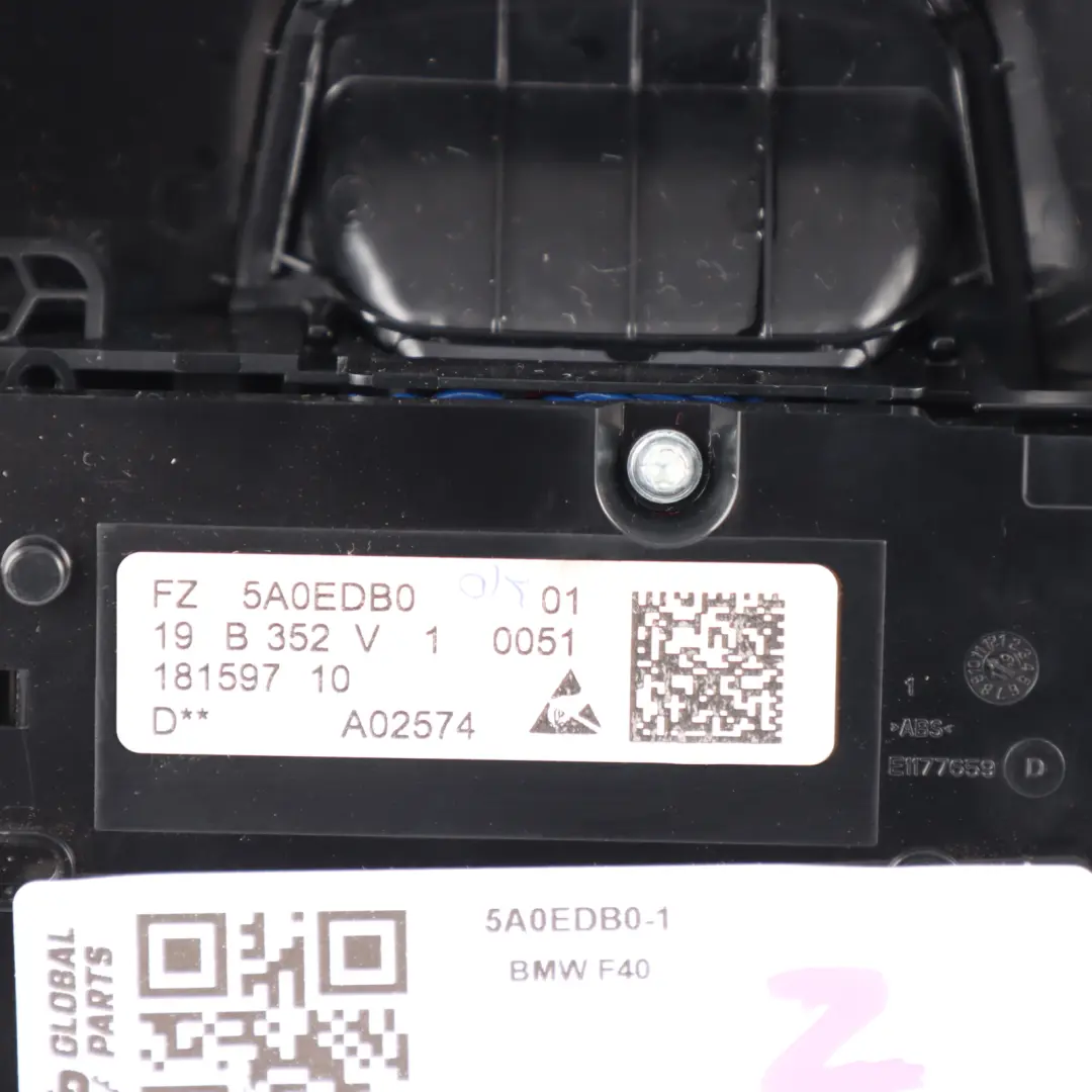 Roof Light Switch Unit Rear Centre Control Unit Switch Panelling to BMW F40 with Part number 5A0EDB0 BMW F40 Roof Light Switch Unit Rear Centre Control Unit Switch Panelling - SKU 5A0EDB0-1 - Part number 5A0EDB0