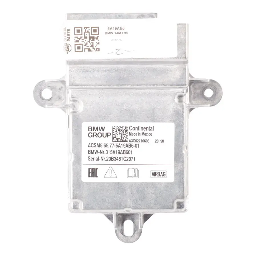 Module BMW G38 G08 G01 F97 X3M F98 X4M Domain Control Module Unit to Air with Part number 5A19AB6 Air Module BMW G38 G08 G01 F97 X3M F98 X4M Domain Control Module Unit - SKU 5A19AB6 - Part number 5A19AB6