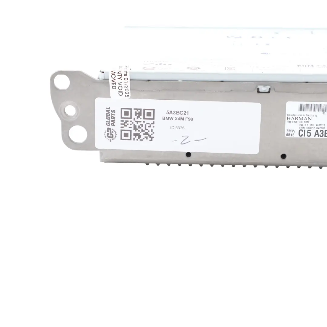 X4M G30 G31 LCI Multimedia MMI Head Unit 2448971 to BMW F98 with Part number 5A3BC21 BMW F98 X4M G30 G31 LCI Multimedia MMI Head Unit 2448971 - SKU 5A3BC21 - Part number 5A3BC21