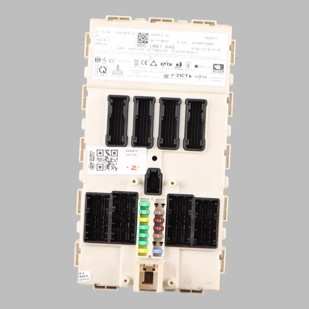 ECU Cuerpo Controlador dominio BDC Módulo Unidad para Mini Cooper F54 F55 F56 con número de pieza 5A402F3 Mini Cooper F54 F55 F56 ECU Cuerpo Controlador dominio BDC Módulo Unidad - SKU 5A402F3 - Número de pieza 5A402F3