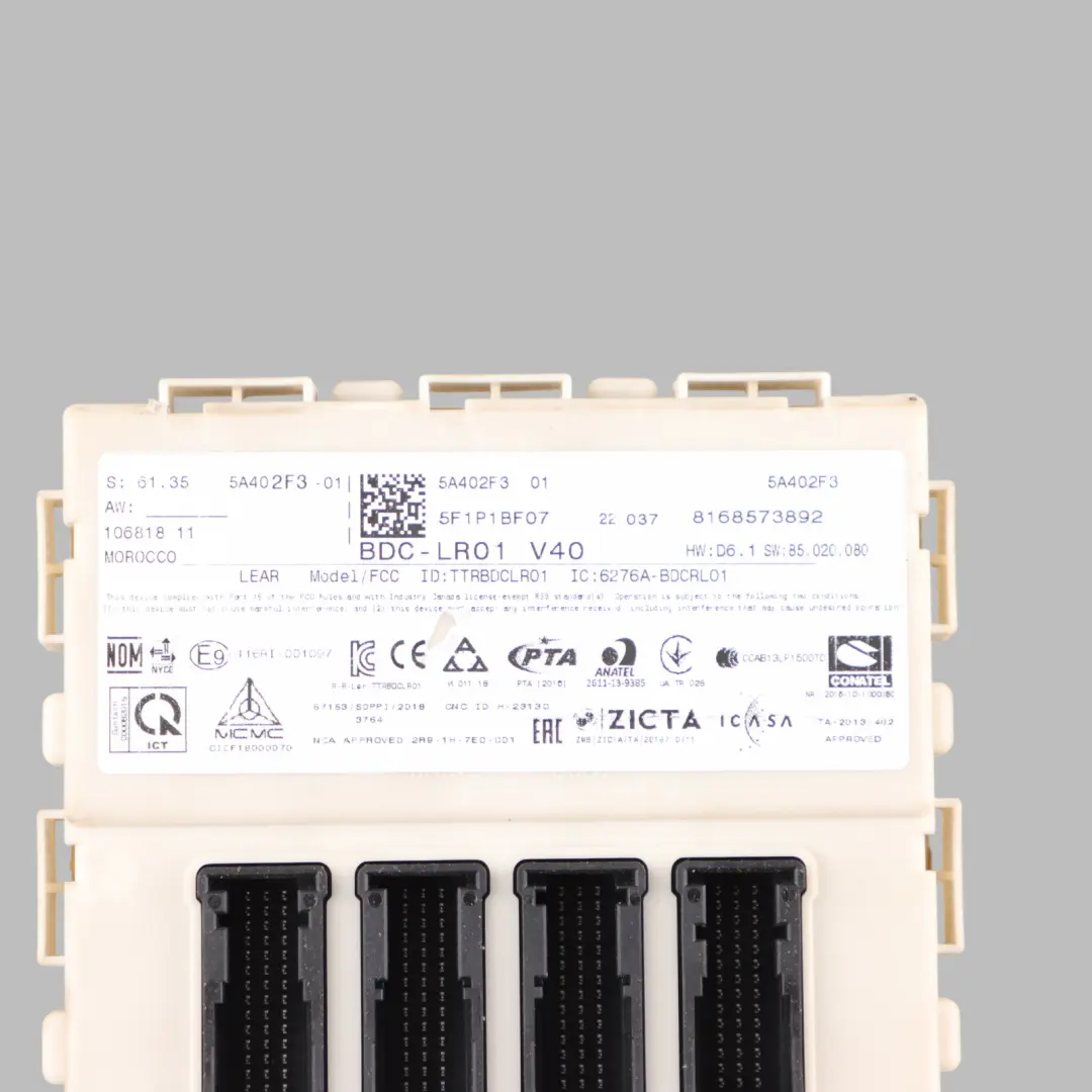 ECU Corpo controllore dominio BDC Modulo Unità per Mini Cooper F54 F55 F56 con numero di parte 5A402F3 Mini Cooper F54 F55 F56 ECU Corpo controllore dominio BDC Modulo Unità - SKU 5A402F3 - Numero di parte 5A402F3