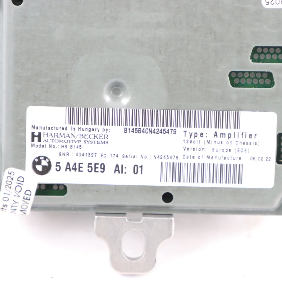 Sound Design Control Unit to Mini F56 F57 F55 F54 F60 LCI BMW X2 F39 Active with Part number 5A4E5E9 Mini F56 F57 F55 F54 F60 LCI BMW X2 F39 Active Sound Design Control Unit - SKU 5A4E5E9 - Part number 5A4E5E9