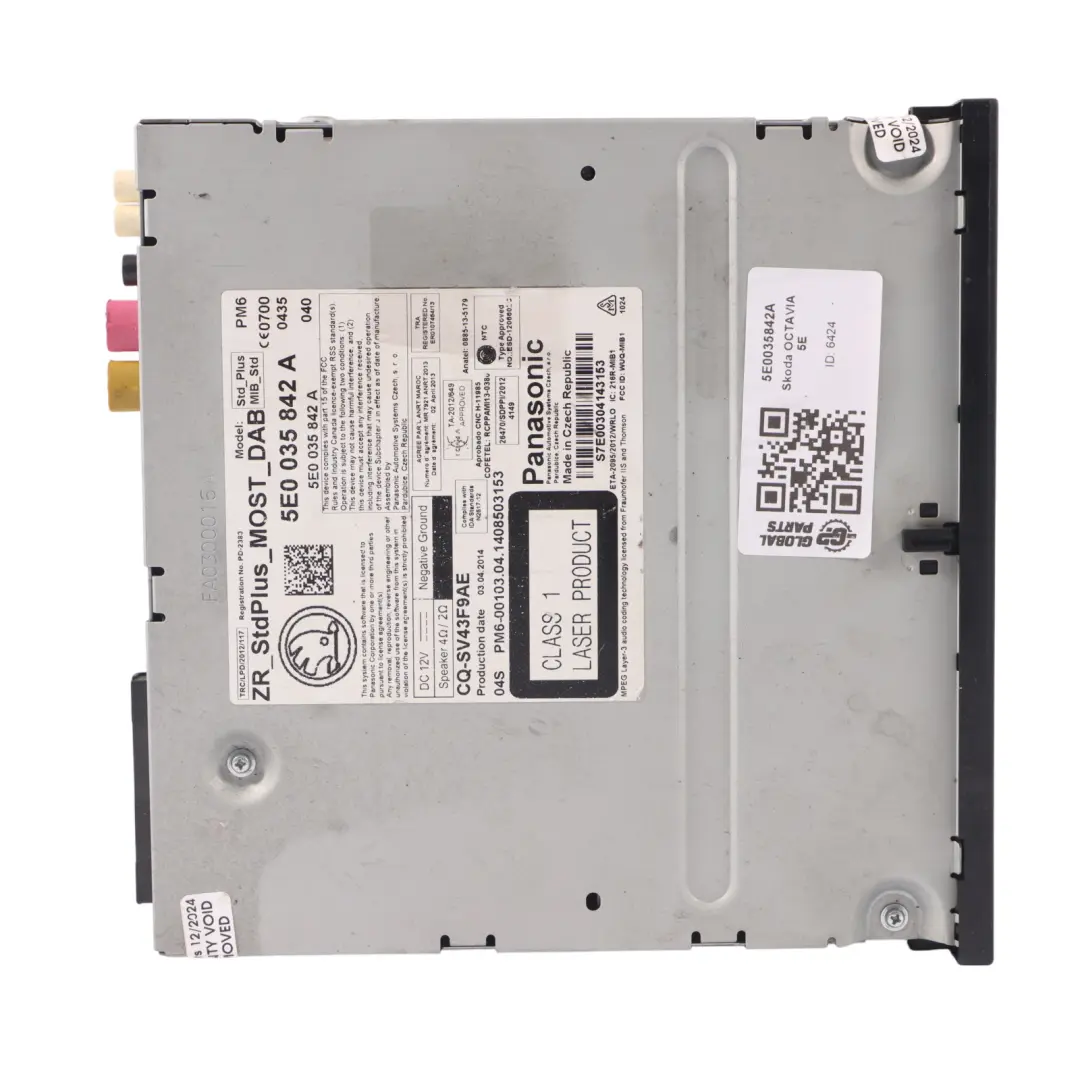 Skoda Octavia 5E MMI Multimedia Interface Unit Module Control ECU - SKU 5E0035842A - Part number 5E0035842A