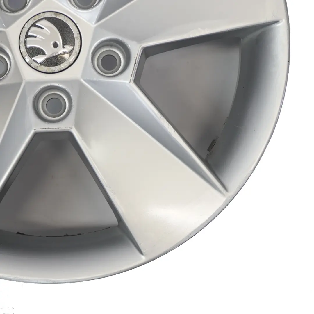 Skoda Octavia Mk3 5E Cerchio lega argento 6,5J 16" ET:46 Star Spoke - SKU 5E0601025H-1 - Numero di parte 5E0601025H