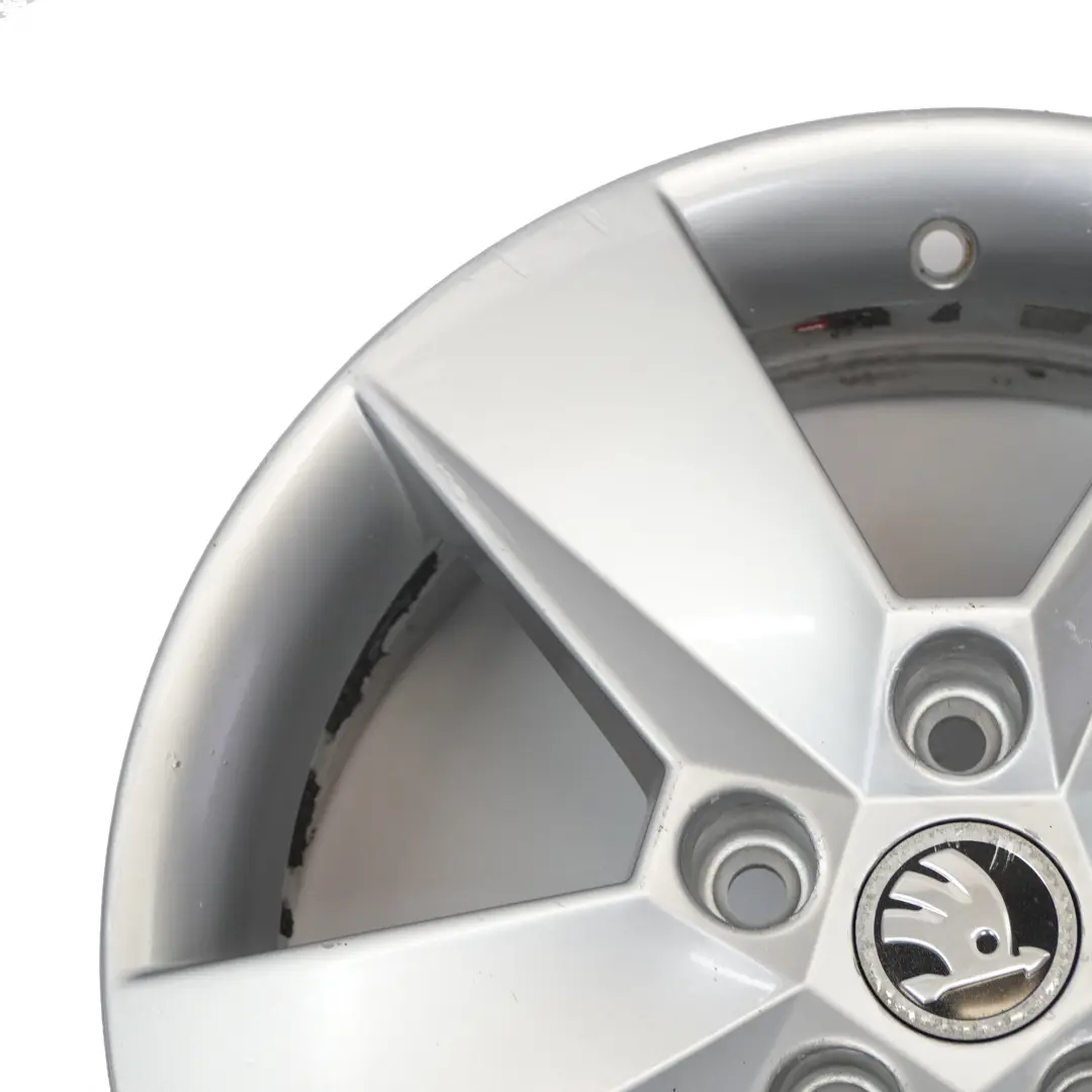 Skoda Octavia Mk3 5E Silver Alloy Wheel Rim 6,5J 16" ET:46 Star Spoke - SKU 5E0601025H-2 - Part number 5E0601025H