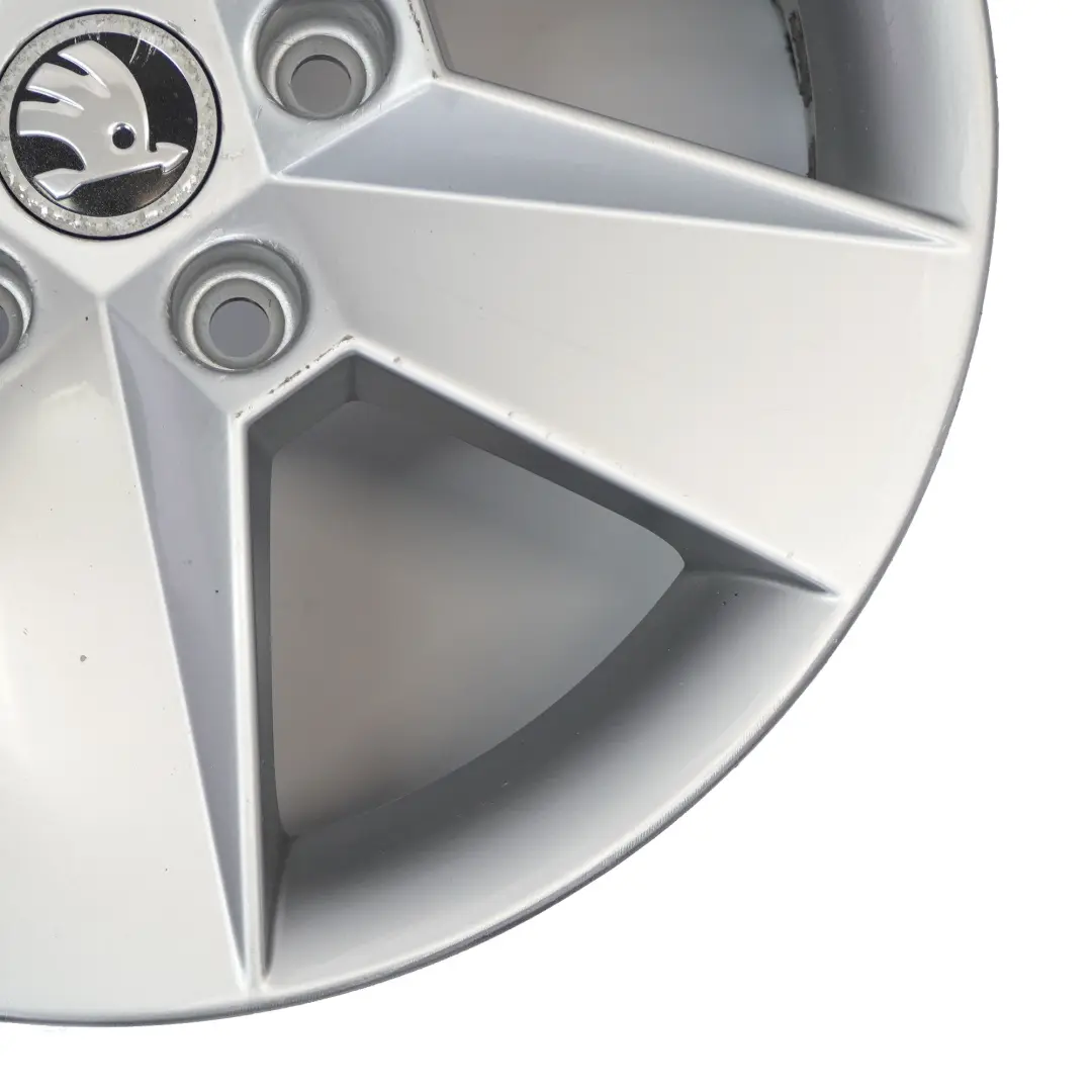 Skoda Octavia Mk3 5E Silver Alloy Wheel Rim 6,5J 16" ET:46 Star Spoke - SKU 5E0601025H-2 - Part number 5E0601025H