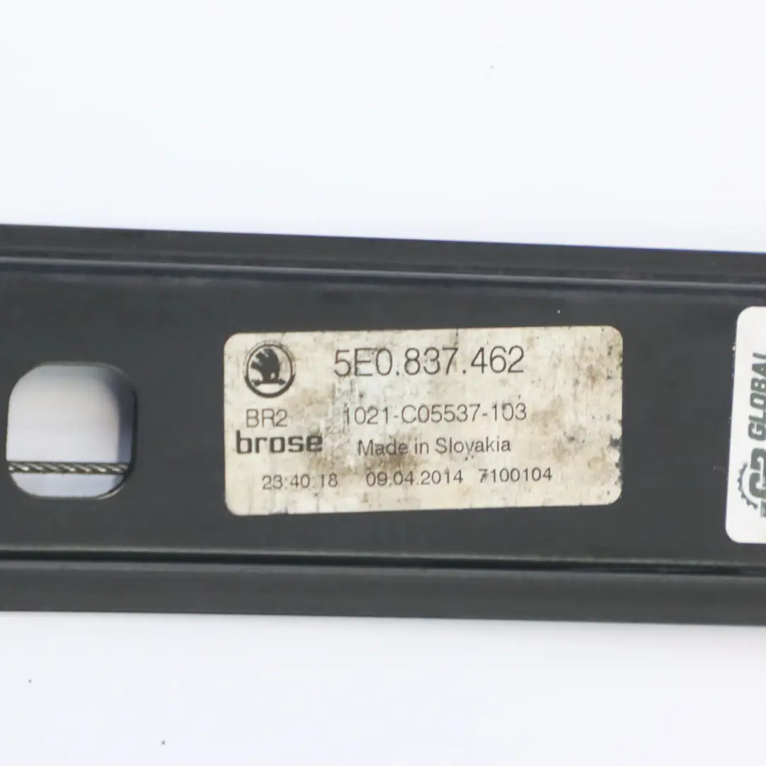 Skoda Octavia 5E Door Window Lifter Regulator Unit Front Right O/S - SKU 5E0837462 - Part number 5E0837462