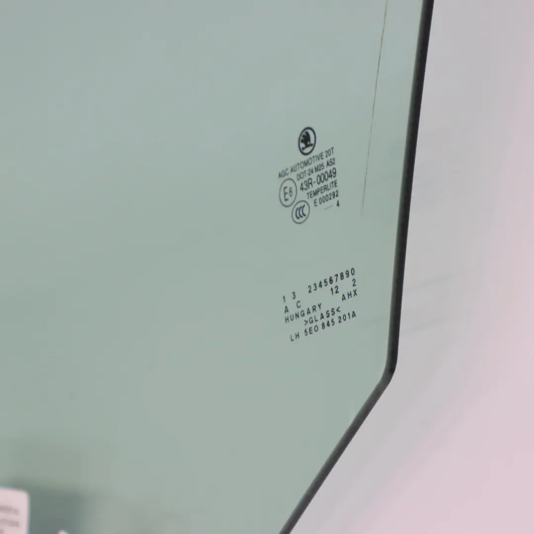 Front Door Window Glass Glazing Left N/S AS2 to Skoda Octavia 5E with Part number 5E0845201A Skoda Octavia 5E Front Door Window Glass Glazing Left N/S AS2 - SKU 5E0845201A - Part number 5E0845201A