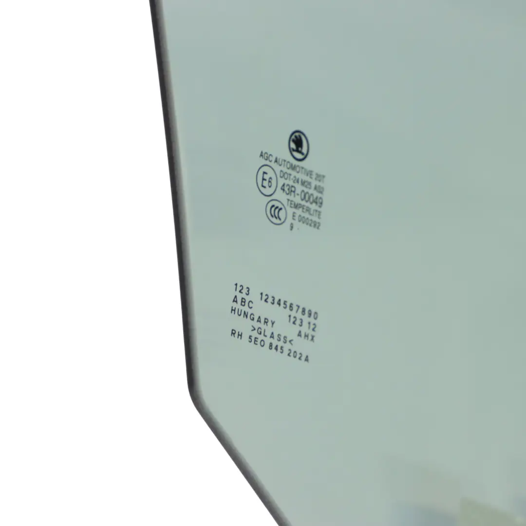 Vordertür Fenster Glas Verglasung rechts AS2 für Skoda Octavia 5E mit Teilenummer 5E0845202A Skoda Octavia 5E Vordertür Fenster Glas Verglasung rechts AS2 - SKU 5E0845202A - Teilenummer 5E0845202A