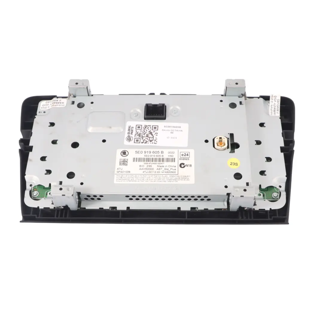 Sat Navi Stereo Radio Audio Head Unit Player to Skoda Octavia 5E with Part number 5E0919605B Skoda Octavia 5E Sat Navi Stereo Radio Audio Head Unit Player - SKU 5E0919605B - Part number 5E0919605B