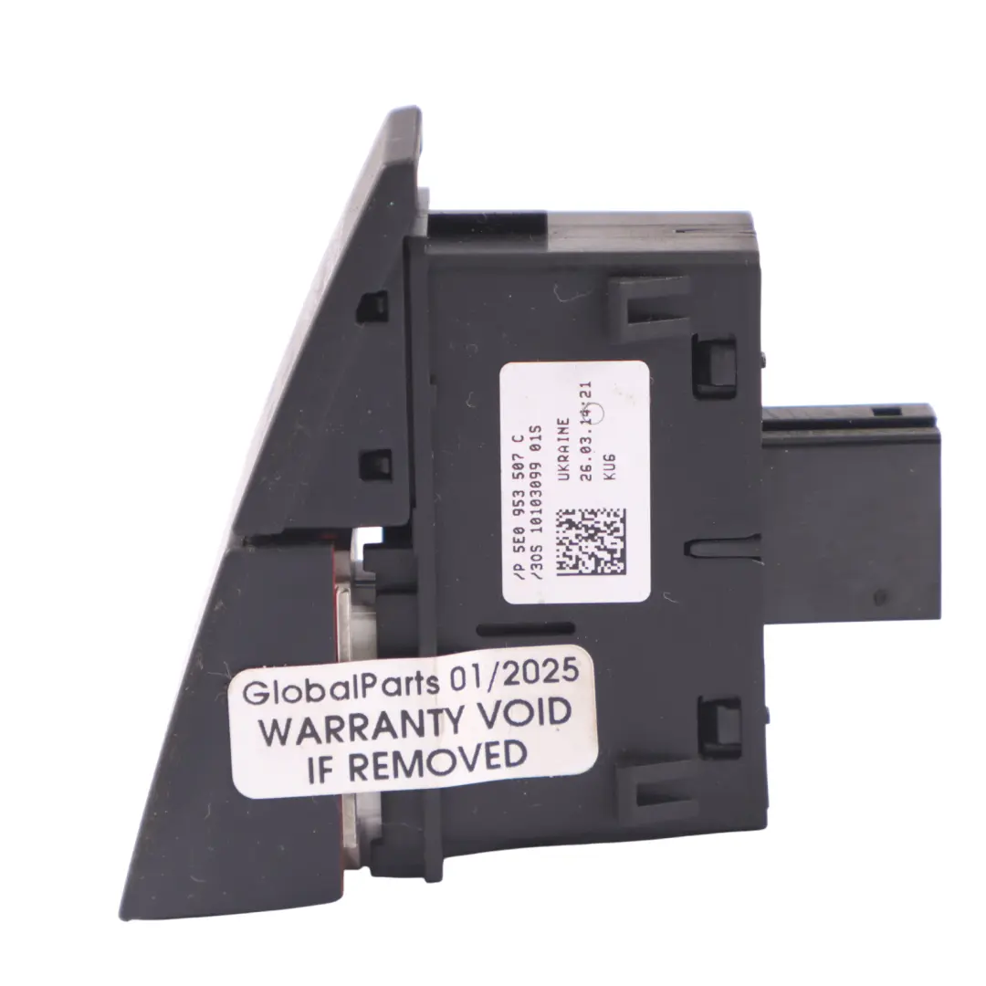 Skoda Octavia 5E Botón del interruptor de emergencia de emergencia - SKU 5E0953507C - Número de pieza 5E0953507C