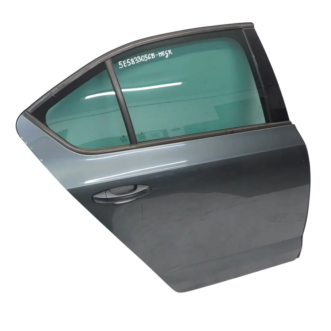 Skoda Octavia 5E Tür hinten rechts Metall Grau Metallic - F7Y - SKU 5E5833056B-MEGR - Teilenummer 5E5833056B