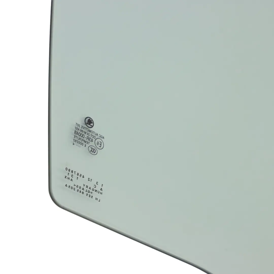 Vetro laterale porta posteriore AS2 Sinistro Skoda Octavia 5E - SKU 5E5845205A - Numero di parte 5E5845205A