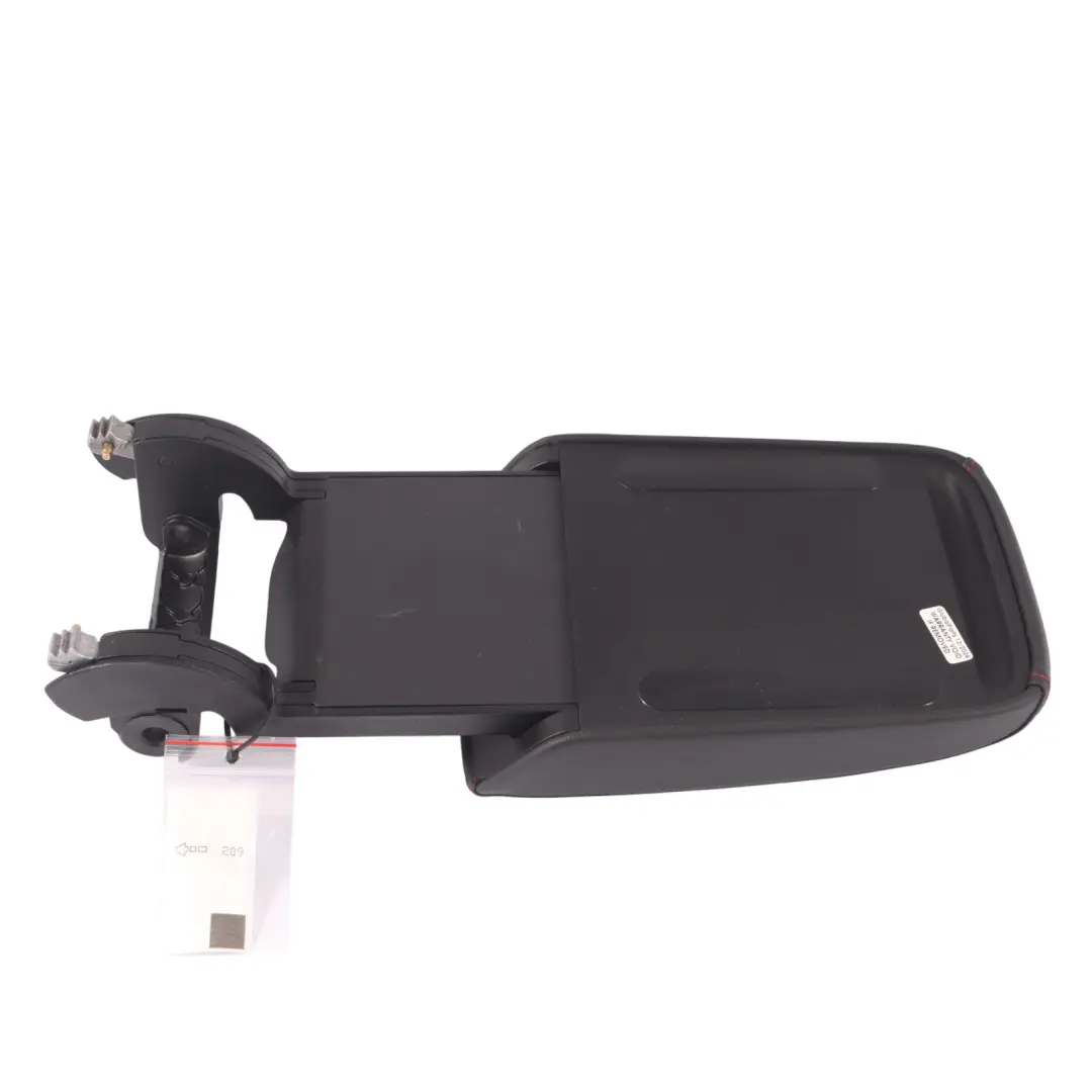 Volkswagen VW Golf VII console centrale accoudoir plateau simili cuir noir rouge - SKU 5G0864207D-1 - Numéro de pièce 5G0864207D