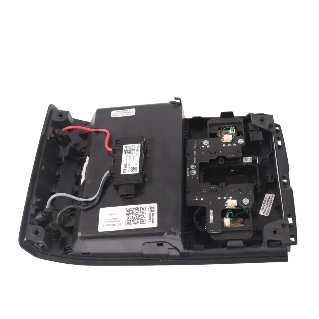 Volkswagen Golf Mk7 Interrupteur d'éclairage de toit lampe avant Noir - SKU 5G0868837-2 - Numéro de pièce 5G0868837