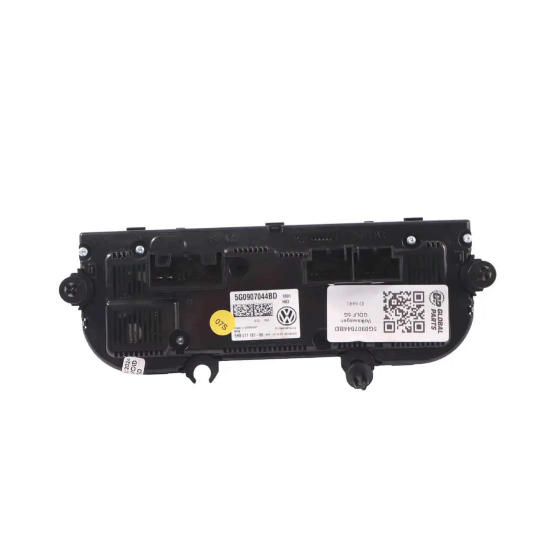 A/C Heizung Bedienfeld Schaltereinheit für Volkswagen VW Golf VII mit Teilenummer 5G0907044BD Volkswagen VW Golf VII A/C Heizung Bedienfeld Schaltereinheit - SKU 5G0907044BD - Teilenummer 5G0907044BD