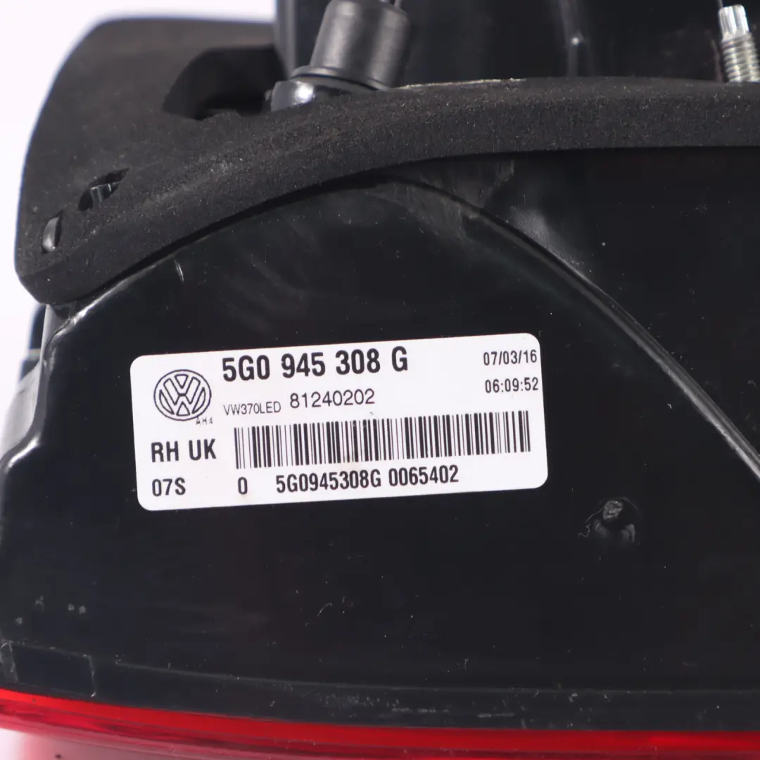 Volkswagen VW Golf Mk7 Trunk Lid Light Rear Lamp Inner Right O/S LED - SKU RHD-5G0945308G - Part number 5G0945308G