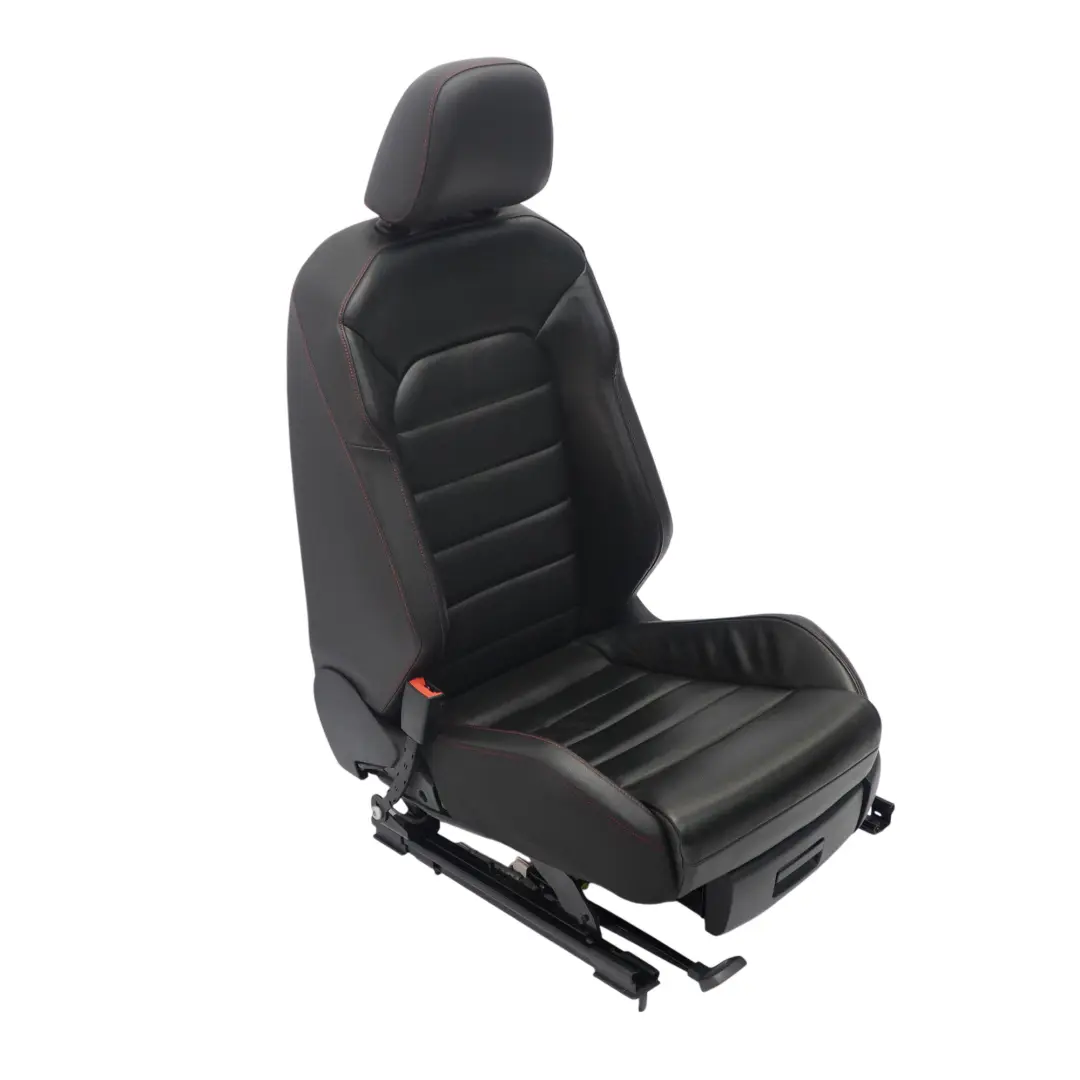 VW Golf 5G Mk7 GTI 5D Asiento Delantero Izquierdo Calefactable Cuero Negro Rojo - SKU 5G4881805FE-1 - Número de pieza 5G4881805FE