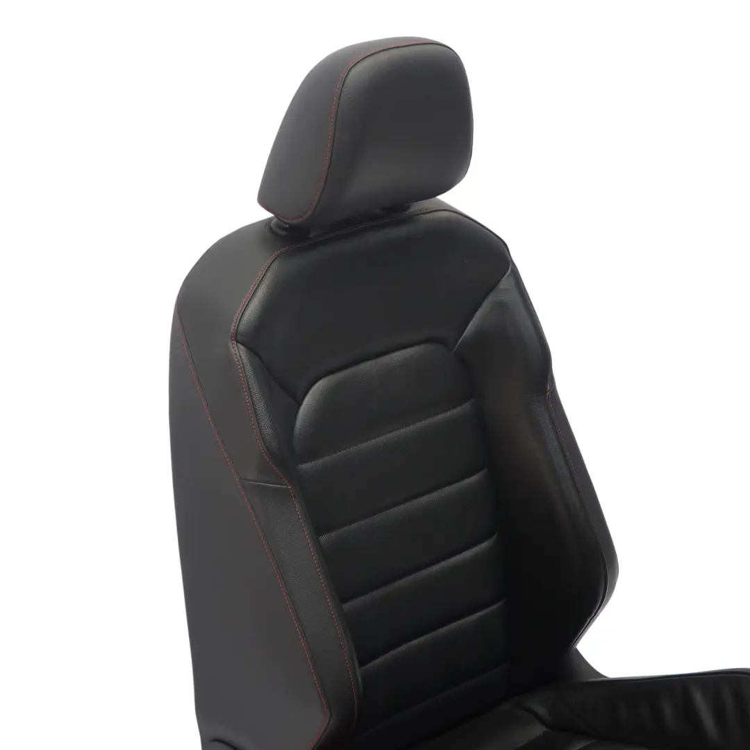 VW Golf 5G Mk7 GTI 5D Asiento Delantero Izquierdo Calefactable Cuero Negro Rojo - SKU 5G4881805FE-1 - Número de pieza 5G4881805FE
