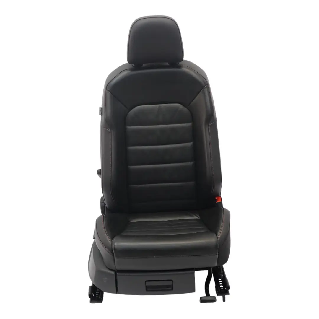 VW Golf 5G Mk7 GTI 5D Asiento Delantero Derecho Calefactable Cuero Negro Rojo - SKU 5G4881806FE-1 - Número de pieza 5G4881806FE