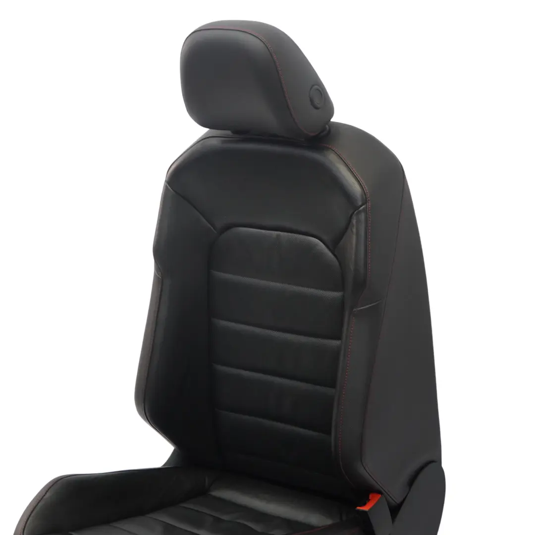 Volkswagen Golf 5G Mk7 GTI 5D Sedile Anterior Destro Riscaldato Pelle Nero Rosso - SKU 5G4881806FE-1 - Numero di parte 5G4881806FE