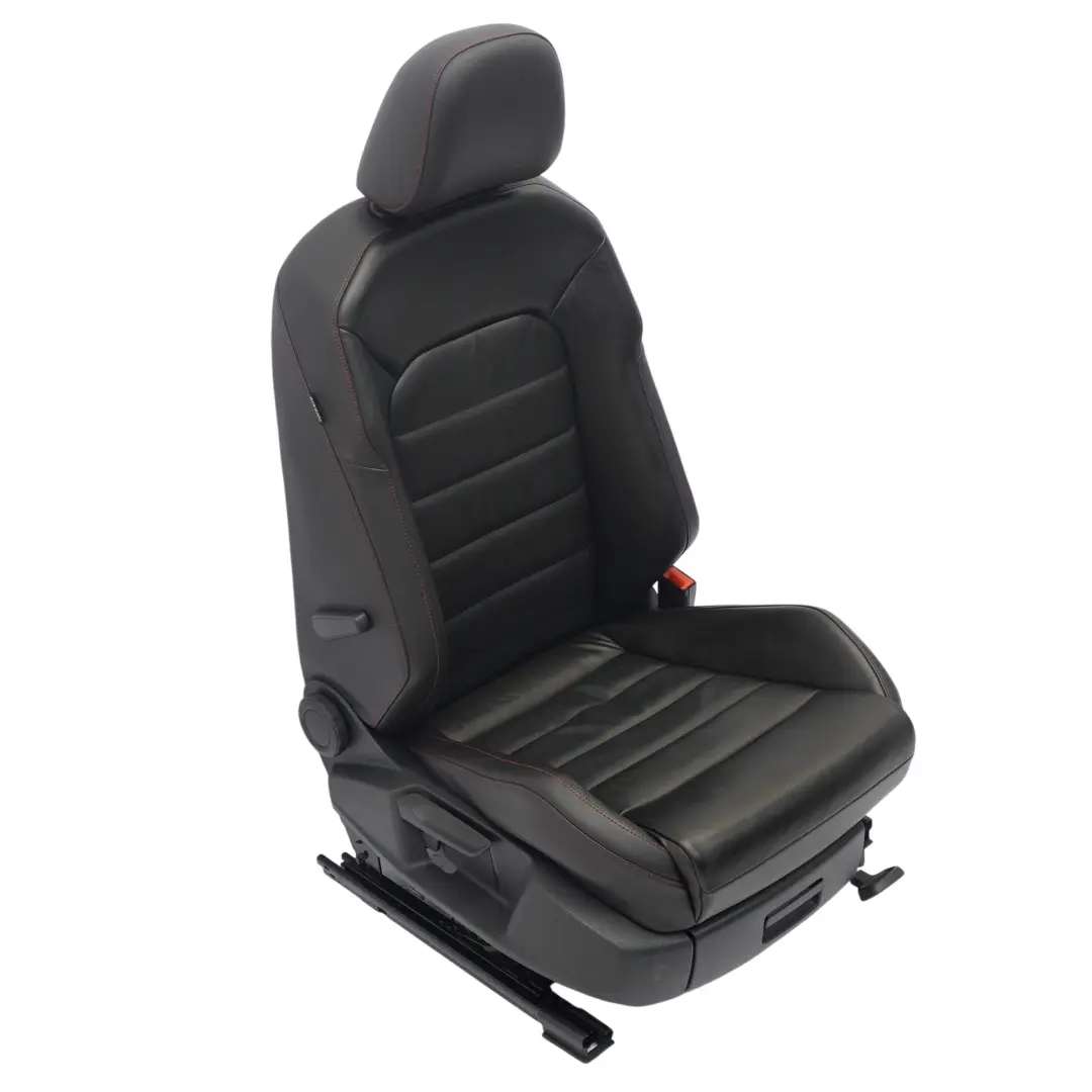 Volkswagen Golf 5G Mk7 GTI 5D Sedile Anterior Destro Riscaldato Pelle Nero Rosso - SKU 5G4881806FE-1 - Numero di parte 5G4881806FE