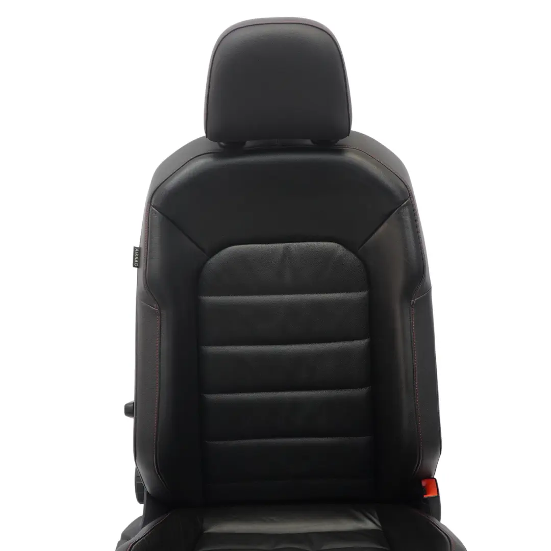 VW Golf 5G Mk7 GTI 5D Asiento Delantero Derecho Calefactable Cuero Negro Rojo - SKU 5G4881806FE-1 - Número de pieza 5G4881806FE
