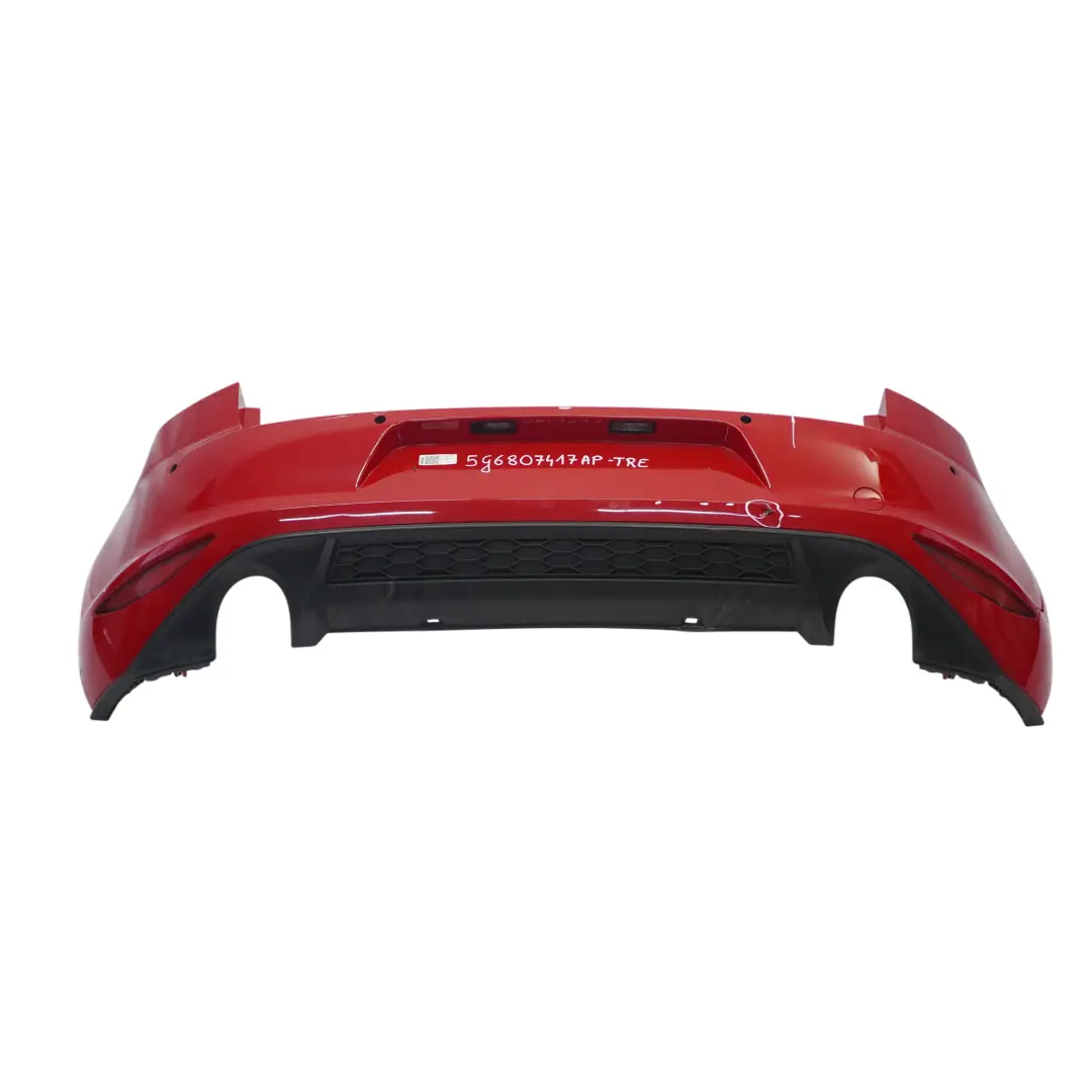 Bumper Rear Trim Panel Covering Tornado Red - Y3D to Volkswagen VW Golf Mk7 with Part number 5G6807417AP Volkswagen VW Golf Mk7 Bumper Rear Trim Panel Covering Tornado Red - Y3D - SKU 5G6807417AP-TRE - Part number 5G6807417AP