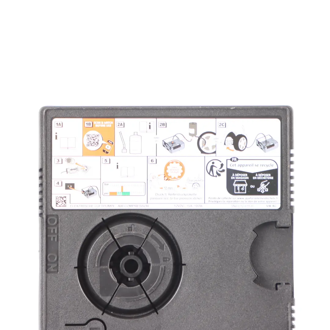 Tyre Inflation Air Pump Compressor to Volkswagen Skoda Seat Audi with Part number 5N0012615G Volkswagen Skoda Seat Audi Tyre Inflation Air Pump Compressor - SKU 5N0012615G - Part number 5N0012615G