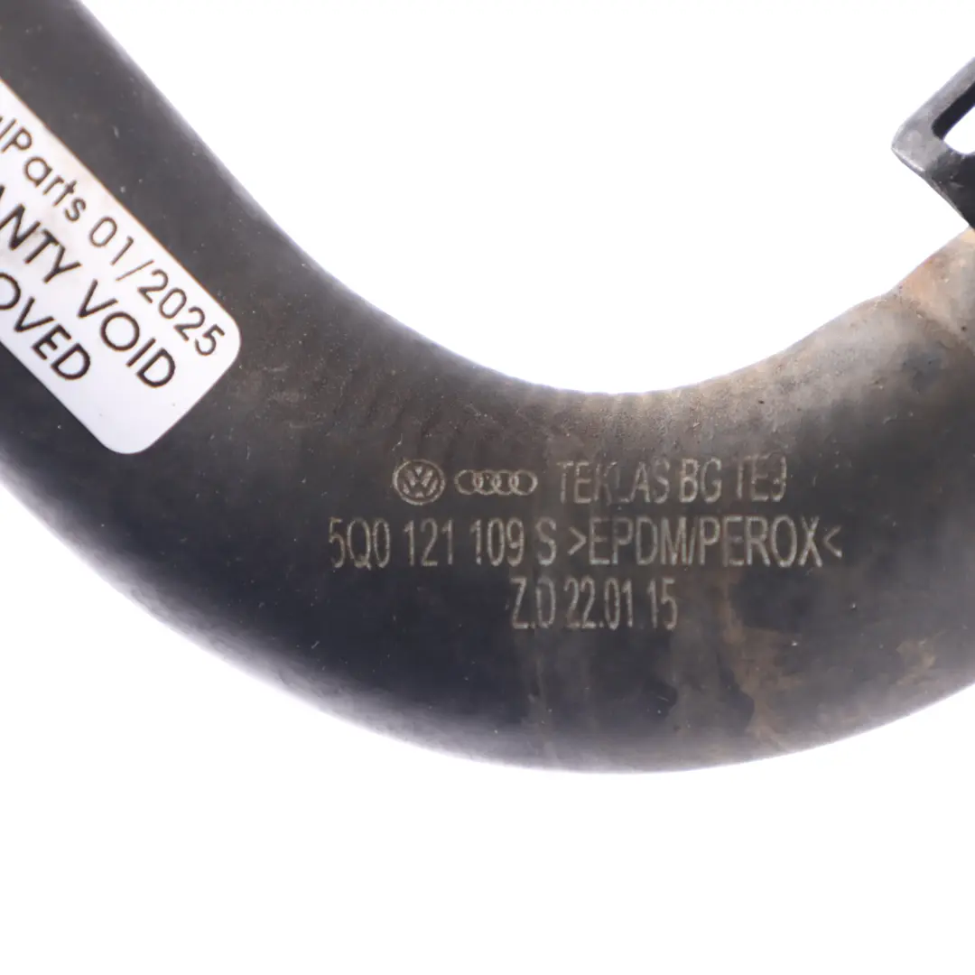 Water Coolant Engine Cooling Flange Pipe Hose Line to Audi A3 8V with Part number 5Q0121109S Audi A3 8V Water Coolant Engine Cooling Flange Pipe Hose Line - SKU 5Q0121109S - Part number 5Q0121109S