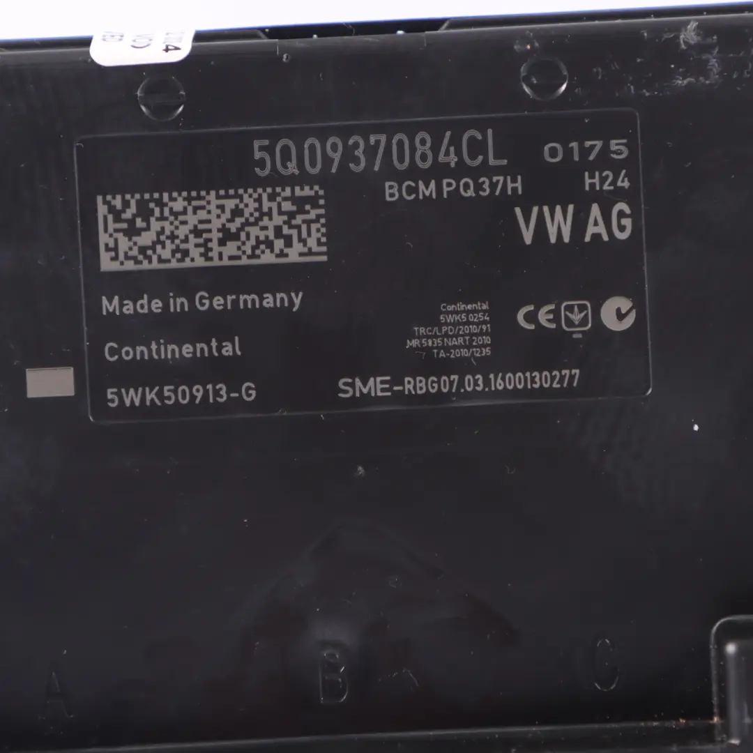 Convenience Body Control Module Unit ECU Volkswagen Golf Mk7 BCM - SKU 5Q0937084CL - Part number 5Q0937084CL