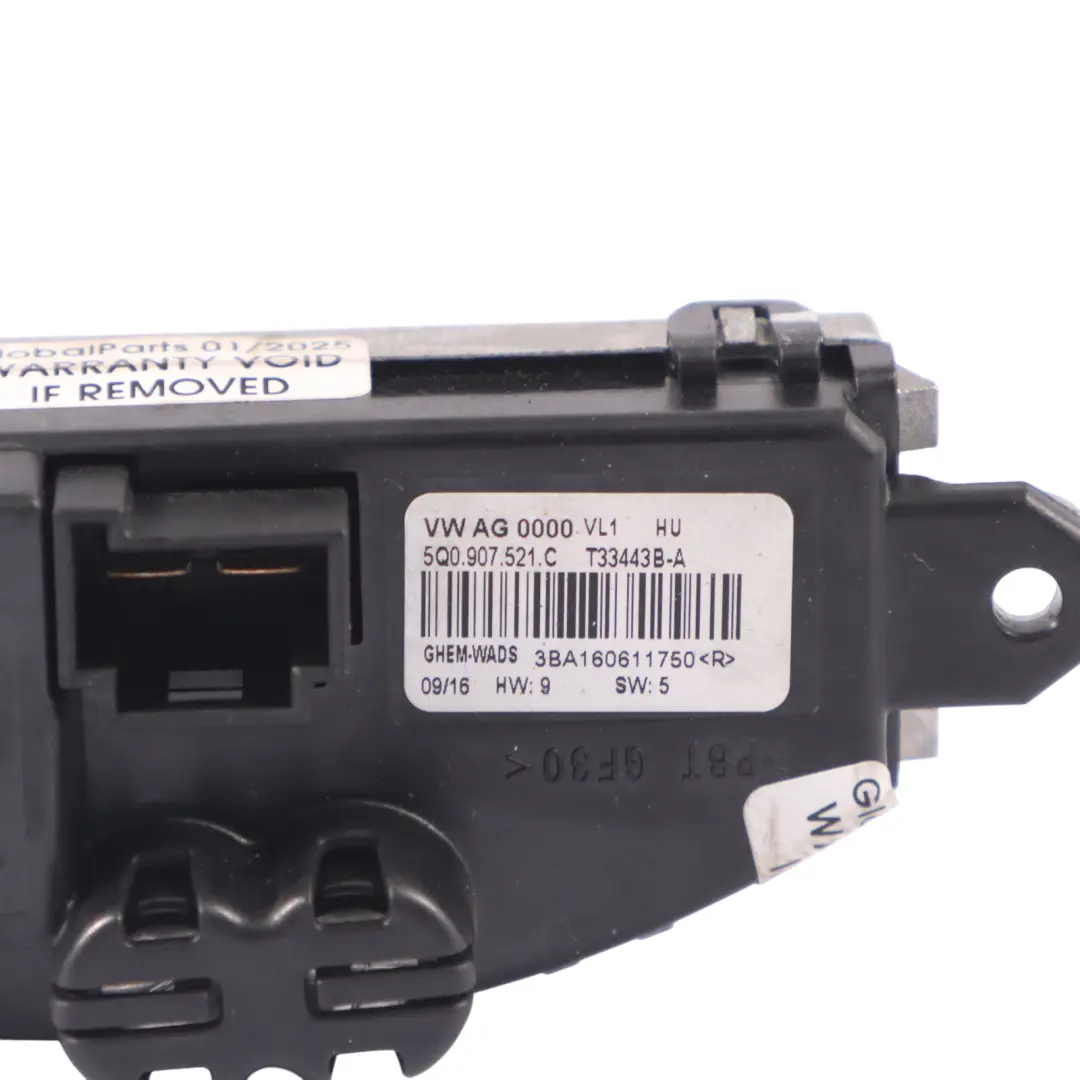 Volkswagen Golf 5G Motore Soffiatore Riscaldatore Ventola Regolatore 5Q0907521C - SKU 5Q0907521C-1 - Numero di parte 5Q0907521C-1