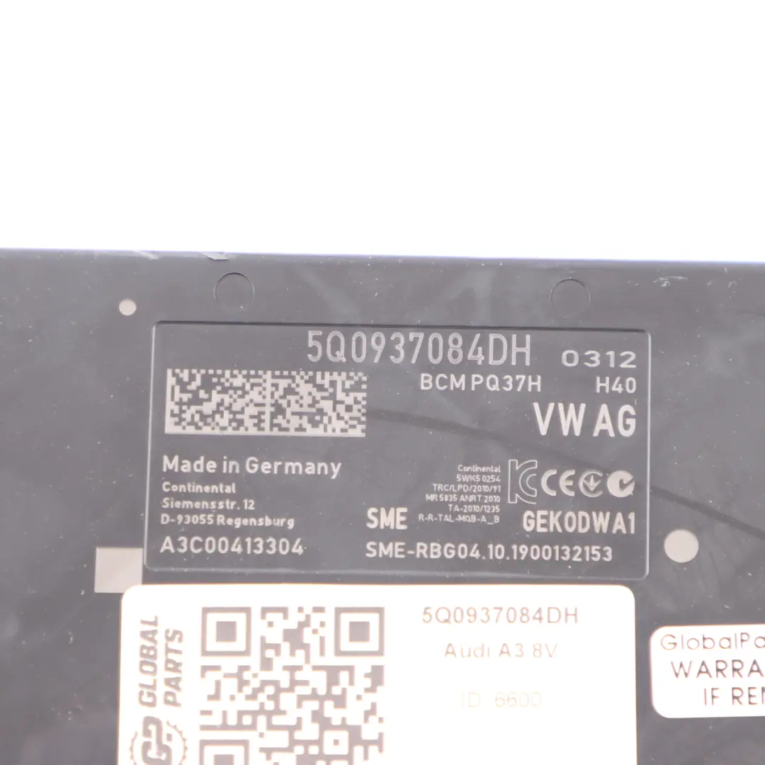 Volkswagen Crafter Audi A1 A3 8V Body Control Module Unit ECU - SKU 5Q0937084DH - Part number 5Q0937084DH