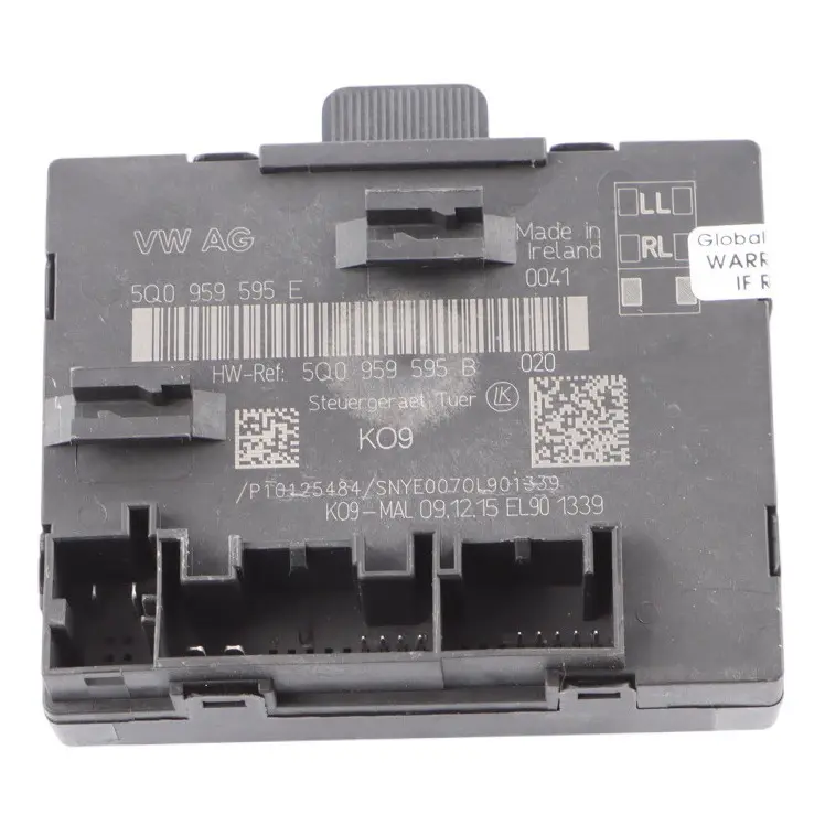 Modulo di controllo porta posteriore ECU sinistra destra 5Q09595B per Audi A3 8V con numero di parte 5Q0959595B Audi A3 8V Modulo di controllo porta posteriore ECU sinistra destra 5Q09595B - SKU 5Q0959595B - Numero di parte 5Q0959595B