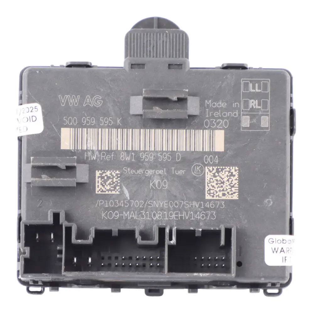 Modulo di controllo porta posteriore ECU sinistra destra per Audi A3 8V con numero di parte 5Q0959595K Audi A3 8V Modulo di controllo porta posteriore ECU sinistra destra - SKU 5Q0959595K - Numero di parte 5Q0959595K