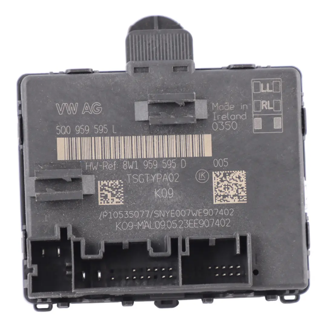 Audi A3 8Y Rear Door Control Module Unit ECU Driver's Side Right O/S - SKU 5Q0959595L - Part number 5Q0959595L