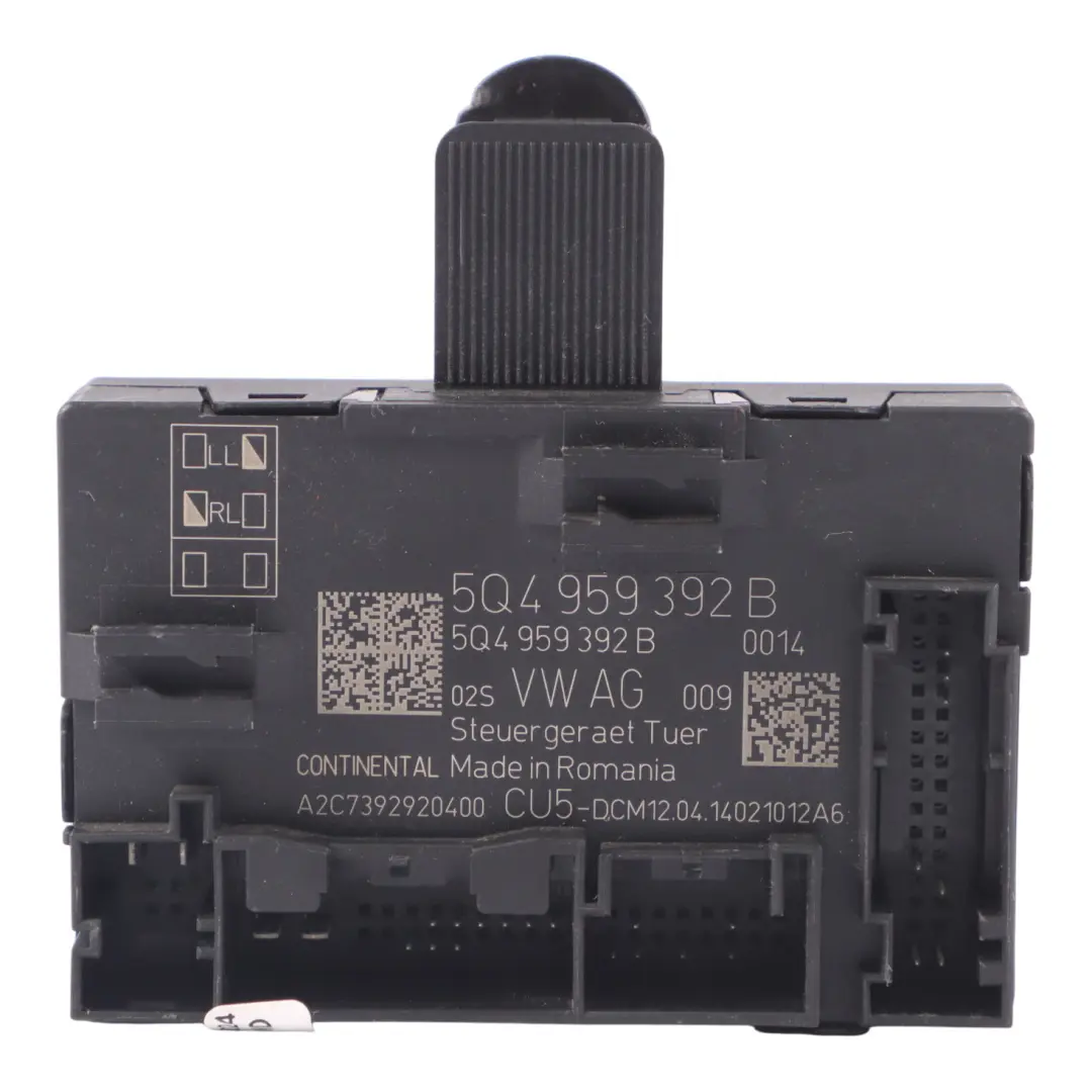 Skoda Octavia 5E Front Door Control Module Unit Passenger Side - SKU 5Q4959392B - Part number 5Q4959392B