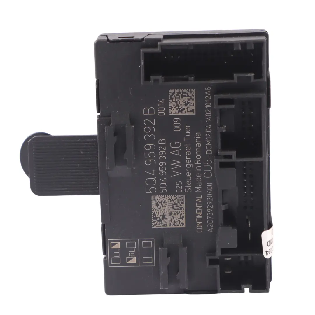 Skoda Octavia 5E Front Door Control Module Unit Passenger Side - SKU 5Q4959392B - Part number 5Q4959392B