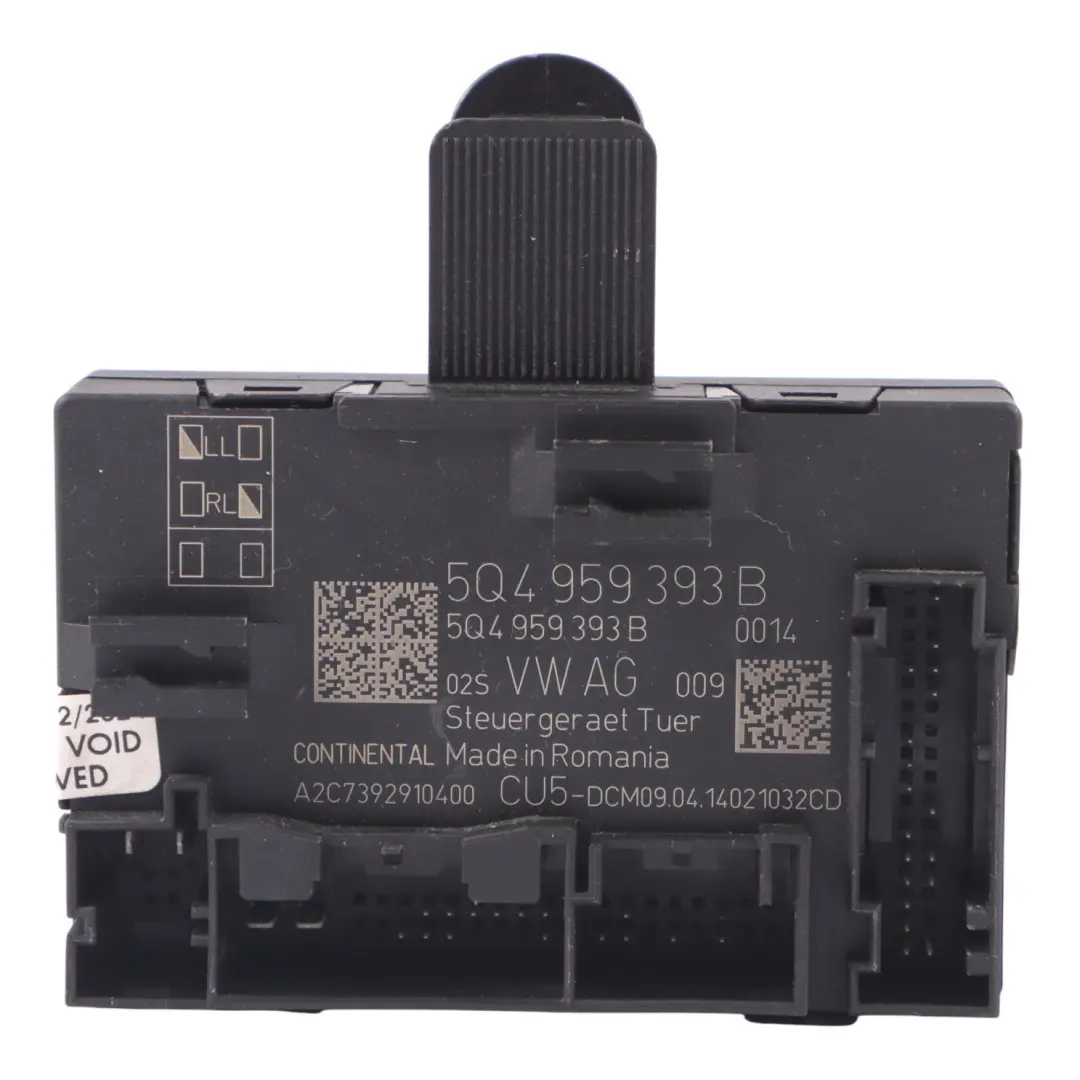 Vordere Tür Steuerung Modul Einheit Fahrer Seite für Skoda Octavia 5E mit Teilenummer 5Q4959393B Skoda Octavia 5E Vordere Tür Steuerung Modul Einheit Fahrer Seite - SKU 5Q4959393B - Teilenummer 5Q4959393B