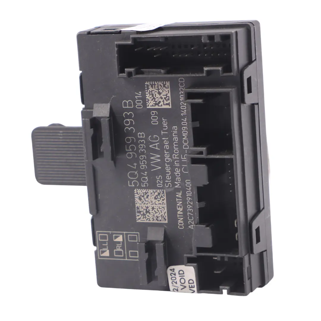 Skoda Octavia 5E Vordere Tür Steuerung Modul Einheit Fahrer Seite - SKU 5Q4959393B - Teilenummer 5Q4959393B
