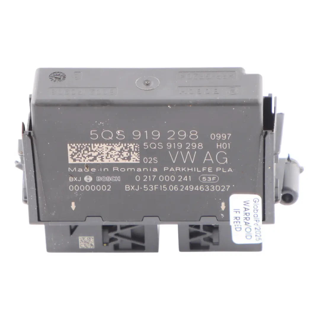 Module Capteur Stationnement Audi A3 S3 8Y VW Caddy SB Mk4 Commande pour à propos du numéro de pièce 5QS919298 Module Capteur Stationnement Audi A3 S3 8Y VW Caddy SB Mk4 Commande - SKU 5QS919298 - Numéro de pièce 5QS919298