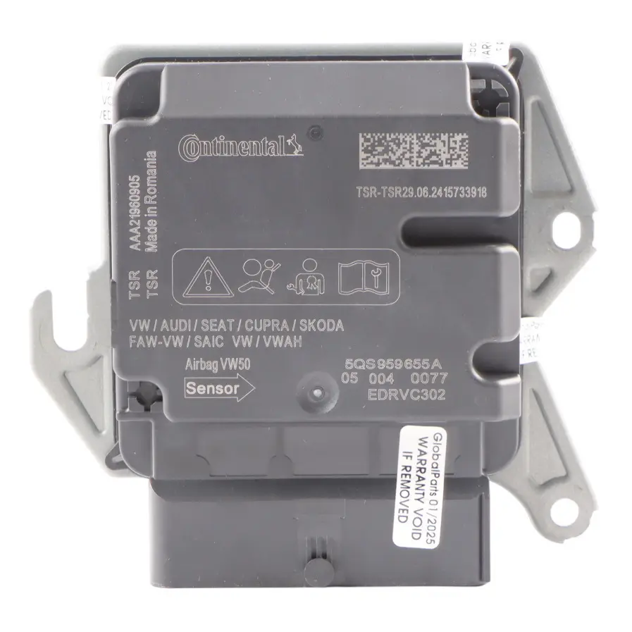 Audi A3 S3 8Y Air Module Crash Impact Sensor Unit Control ECU 5QS959655A