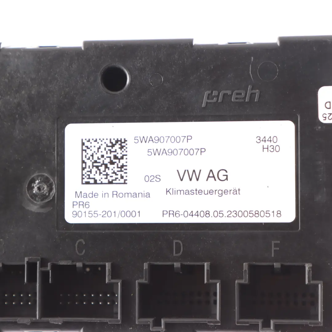 Audi S3 8Y A/C Air Condition Climate Control Module Unit ECU 5WA907007Q - SKU 5WA907007P - Part number 5WA907007P