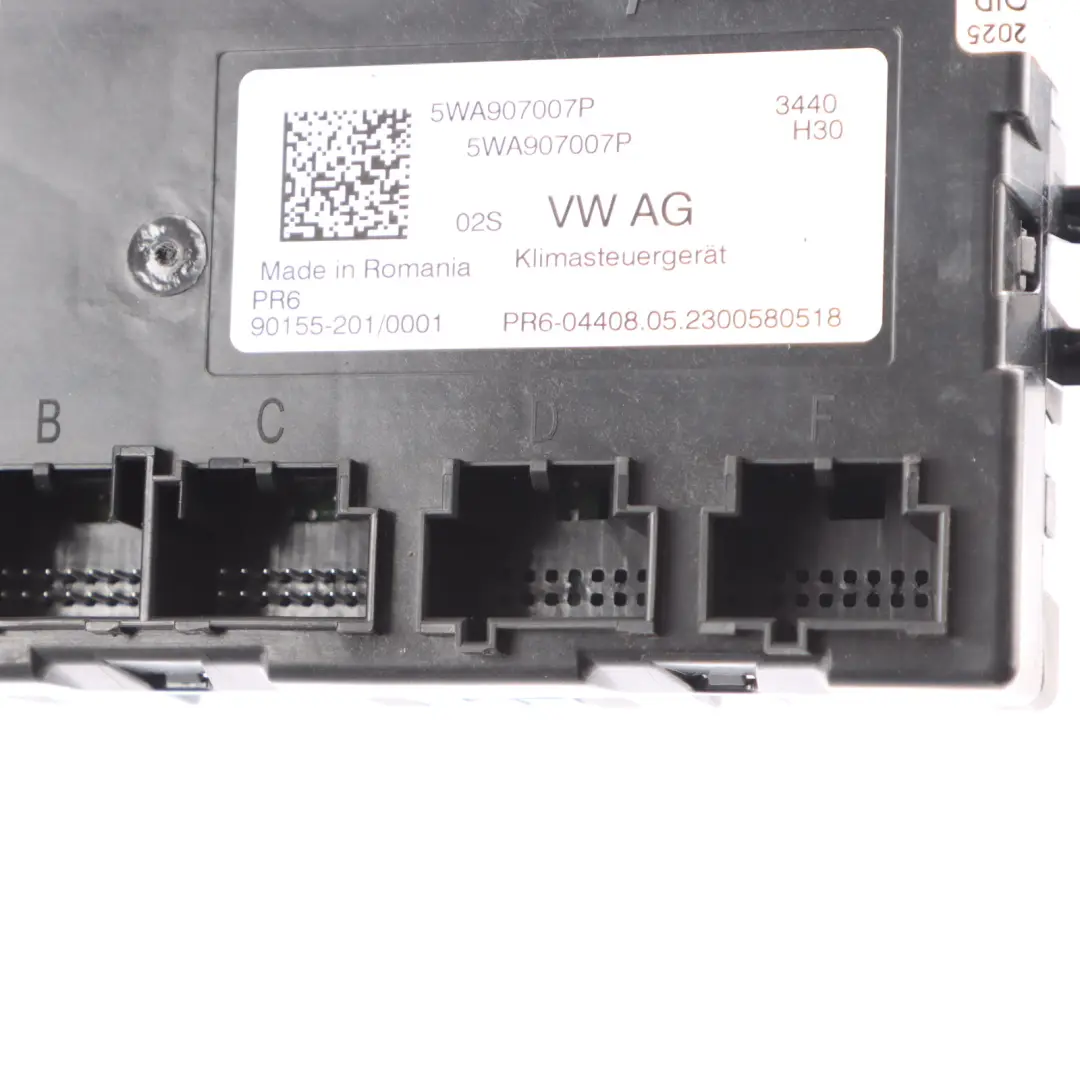 Audi S3 8Y A/C Air Condition Climate Control Module Unit ECU 5WA907007Q - SKU 5WA907007P - Part number 5WA907007P