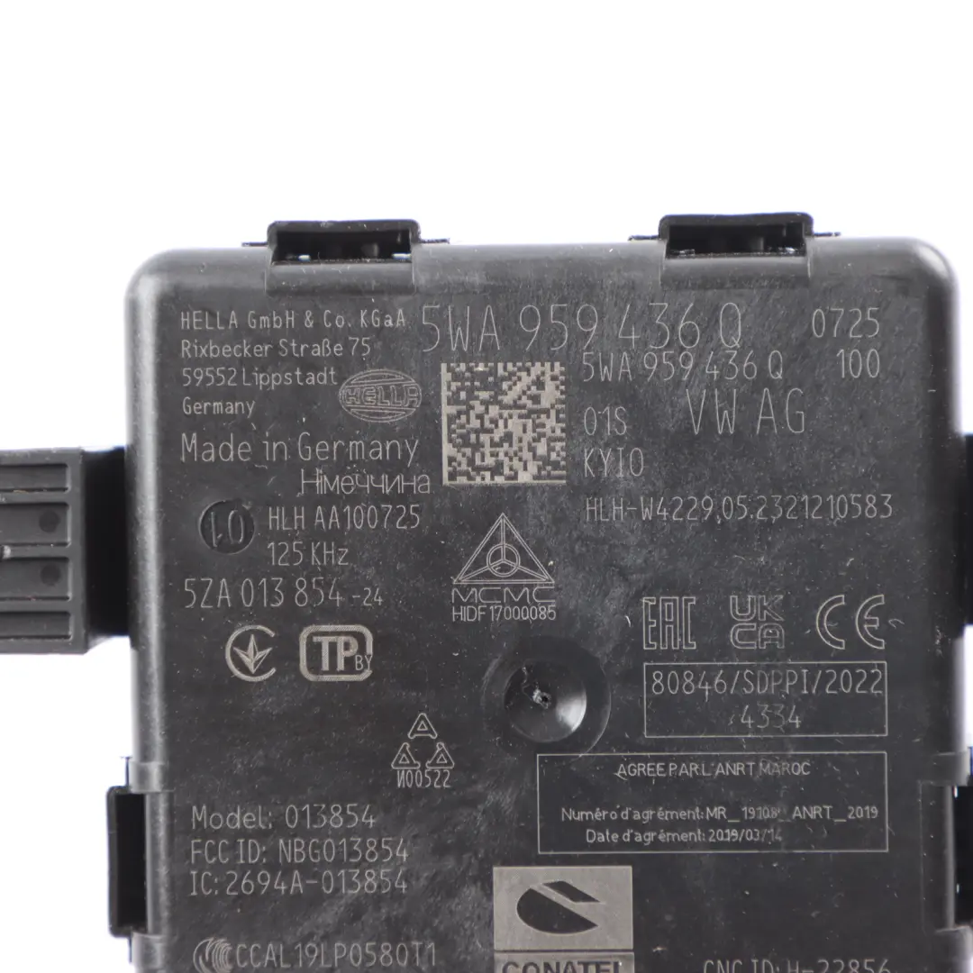 8Y Skoda Octavia Mk4 Keyless Entry Control Module Unit ECU to Audi A3 with Part number 5WA959436Q Audi A3 8Y Skoda Octavia Mk4 Keyless Entry Control Module Unit ECU - SKU 5WA959436Q - Part number 5WA959436Q