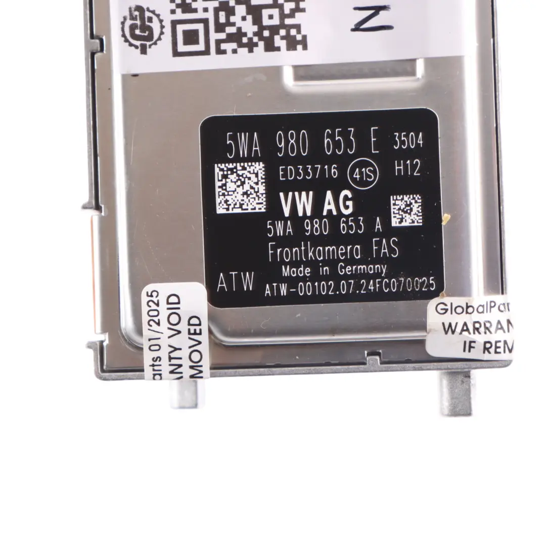 Audi A3 S3 8Y Front Camera FAS Lane Assistance Control Unit - SKU 5WA980653E - Part number 5WA980653E